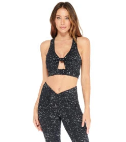 Electric Yoga Maddox Speckle Yoga Sports Bra Black -Pranty Yoga Shop 4842867785771 black