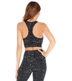 Electric Yoga Maddox Speckle Yoga Sports Bra Black -Pranty Yoga Shop 4842867785771 black 3a