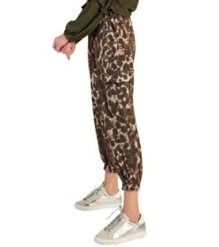 Sadie & Sage Wild N Free Leopard Jogger Pant -Pranty Yoga Shop 4844357910571 brown 2a 1