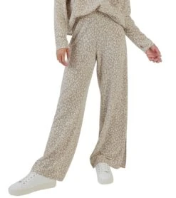 Sadie & Sage Cozy Leopard Pants Taupe -Pranty Yoga Shop 4844357976107 taupe