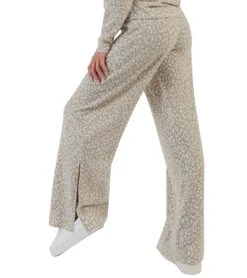 Sadie & Sage Cozy Leopard Pants Taupe -Pranty Yoga Shop 4844357976107 taupe 3a