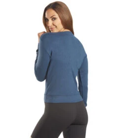 Spiritual Gangster Happiness Crew Neck Savasana Pullover Faded Navy -Pranty Yoga Shop 4862134124587 fadednavy 3a 1