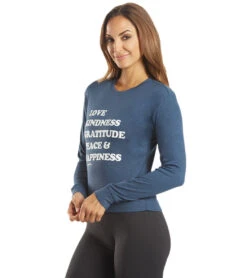 Spiritual Gangster Happiness Crew Neck Savasana Pullover -Pranty Yoga Shop 4862134124587 fadednavy 5a
