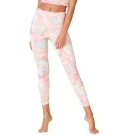 Onzie High Waisted Basic 7/8 Yoga Leggings Rose All Day -Pranty Yoga Shop 4869570428971 roseallday