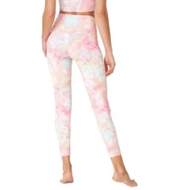 Onzie High Waisted Basic 7/8 Yoga Leggings Rose All Day