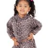 Onzie Girl's Hooded Sweatshirt Leopard -Pranty Yoga Shop 4885730295851 leopard 2a