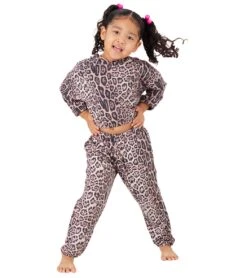 Onzie Girl's Hooded Sweatshirt Leopard 8 Onzie Girl's Hooded Sweatshirt Leopard -Pranty Yoga Shop 4885730295851 leopard 4a
