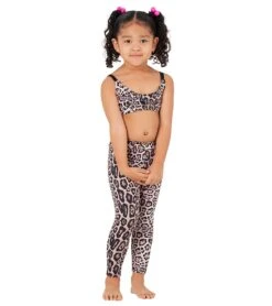 Onzie Girl's Elastic Yoga Sports Bra Leopard -Pranty Yoga Shop 4885730492459 leopard 4a