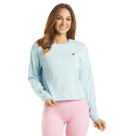 Spiritual Gangster Aloha Mazzy Pullover Sweatshirt -Pranty Yoga Shop 6560081870891 sky