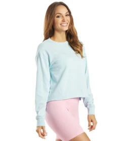 Spiritual Gangster Aloha Mazzy Pullover Sweatshirt -Pranty Yoga Shop 6560081870891 sky 2a