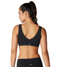 Tavi Tie Front Yoga Sports Bra Ebony