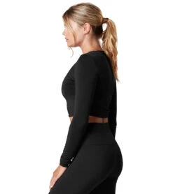 Tavi Arabesque Long Sleeve Tee -Pranty Yoga Shop 6561127071787 ebony 2a