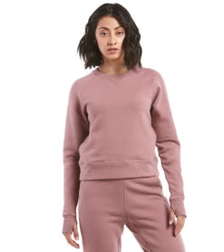 Public Rec Luxe Fleece Crew Mauve -Pranty Yoga Shop 6564042539051 mauve