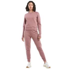 Public Rec Luxe Fleece Crew Mauve -Pranty Yoga Shop 6564042539051 mauve 3a