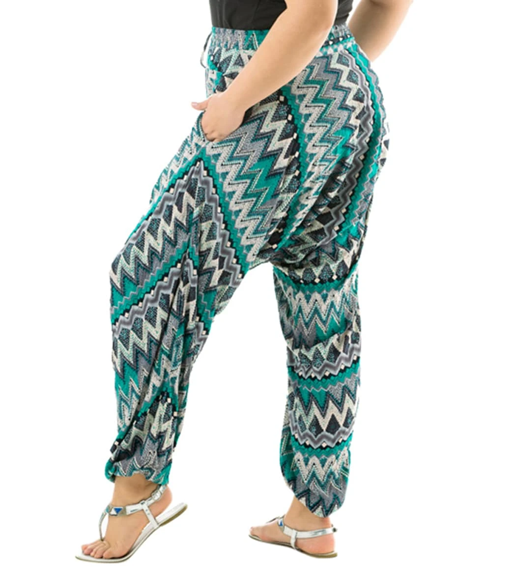 Buddha Pants Zag Harem Pants Green Zags 3 Buddha Pants Zag Harem Pants Green Zags