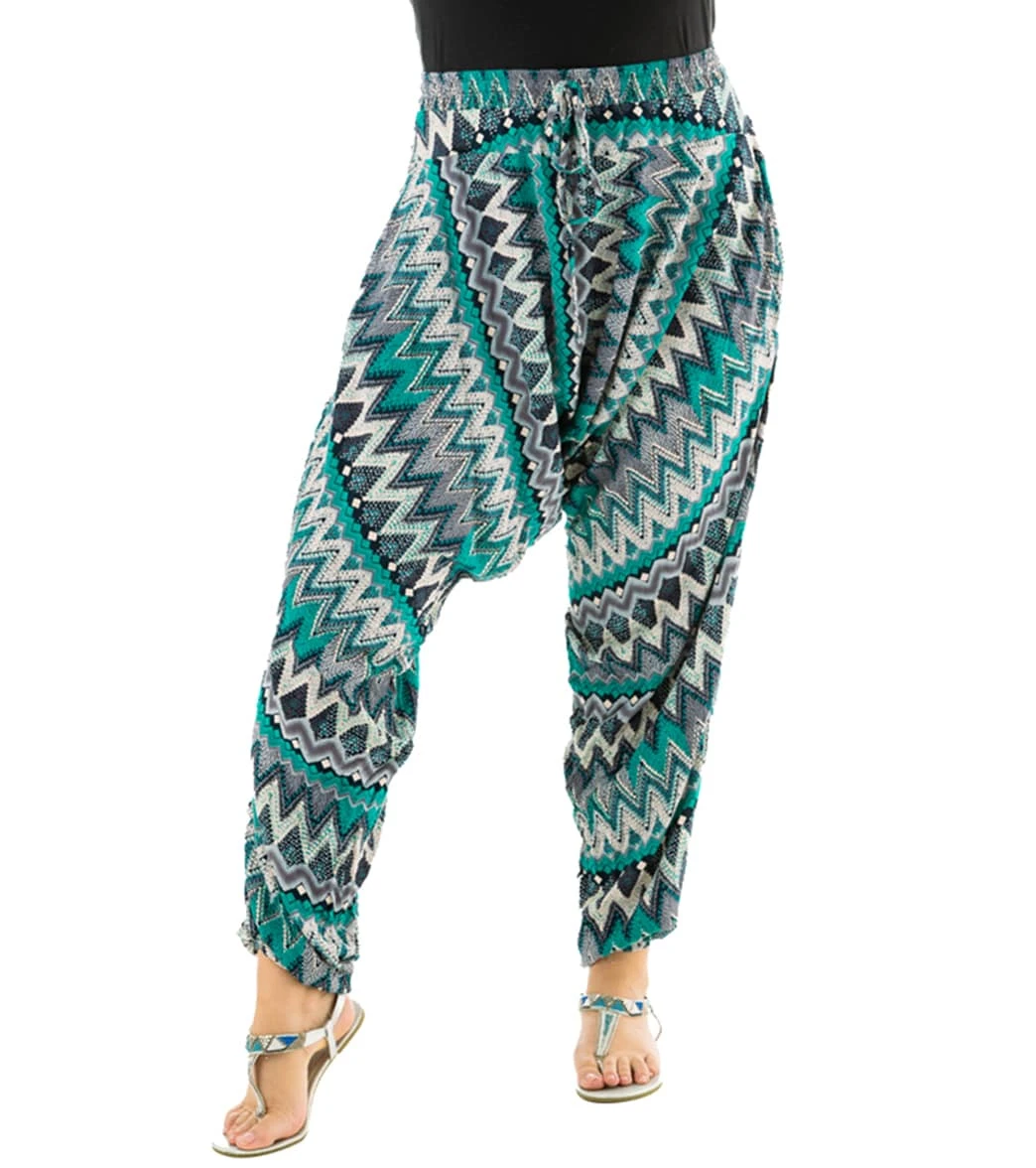 Buddha Pants Zag Harem Pants Green Zags 5 Buddha Pants Zag Harem Pants Green Zags - Image 3