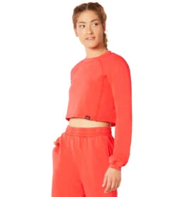 NUX Don't Stop Organic Crop Pullover -Pranty Yoga Shop 6570914250795 candy 2a