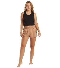 Free People Half Way There Short -Pranty Yoga Shop 6573491847211 icedcoffee 4a