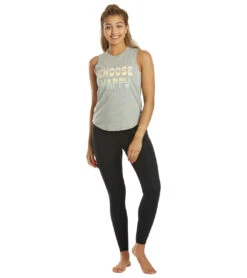 Spiritual Gangster Choose Happy Muscle Tank Heather Grey -Pranty Yoga Shop 6577303486507 heathergrey 4a