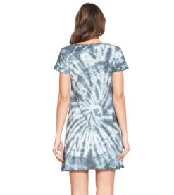 Yak & Yeti Dress Tie Dye Textured Fabric With Pockets Gray -Pranty Yoga Shop 6577629167659 gray 3a 1