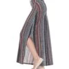 Yak & Yeti Long Skirt Stretchy Striped Tribal Print Maroon Multi 2 Yak & Yeti Long Skirt Stretchy Striped Tribal Print Maroon Multi -Pranty Yoga Shop 6577631821867 maroonmulti 2a