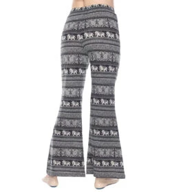 Yak & Yeti Elephant Print Pants 12 Yak & Yeti Elephant Print Pants -Pranty Yoga Shop 6577632182315 blackwhite 3a