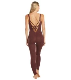 Everyday Yoga Radiant Cheetah Strappy Back Long Leotard 28" 11 Everyday Yoga Radiant Cheetah Strappy Back Long Leotard 28" -Pranty Yoga Shop 6577632641067 burgundycheetah 3a 1