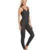 Everyday Yoga Radiant Tribe Strappy Back Long Leotard 28" Black Tribal -Pranty Yoga Shop 6577632804907 blacktribal 2a