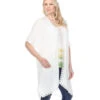 Yak & Yeti Cardigan Loose Fit Lace Trim White -Pranty Yoga Shop 6577633689643 white 2a
