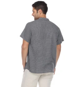 Yak & Yeti Men's Button Up Kurta Shirt -Pranty Yoga Shop 6577633787947 black 3a 1