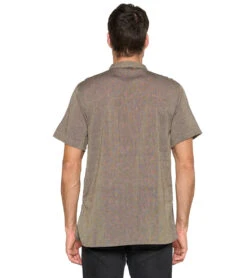 Yak & Yeti Men's Button Up Kurta -Pranty Yoga Shop 6577634115627 gray 3a