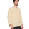Yak & Yeti Men's Kurta Solid Color Cream 2 Yak & Yeti Men's Kurta Solid Color Cream -Pranty Yoga Shop 6577634246699 cream 2a