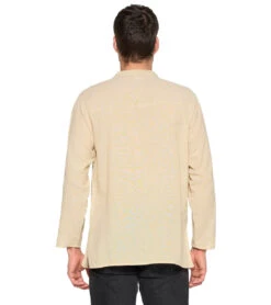 Yak & Yeti Men's Kurta Solid Color Cream -Pranty Yoga Shop 6577634246699 cream 3a