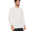 Yak & Yeti Men's Kurta Solid Color White -Pranty Yoga Shop 6577634279467 white 2a