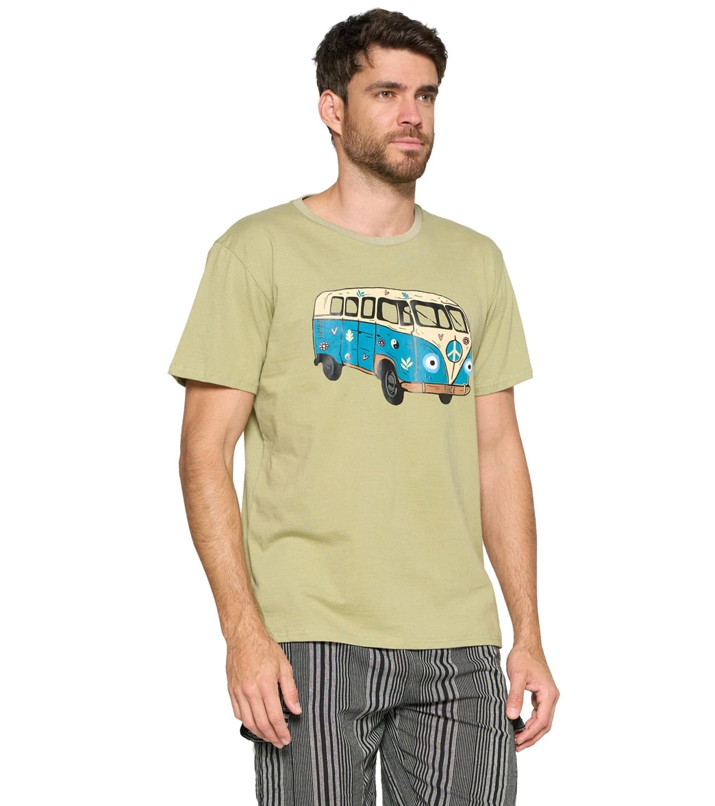 Yak & Yeti Vintage Hippie Van Life Men's T Shirt 4 Yak & Yeti Vintage Hippie Van Life Men's T Shirt - Image 2