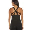 Everyday Yoga Instinct Solid Twisted Back Support Tank -Pranty Yoga Shop 6578000724011 black 1a