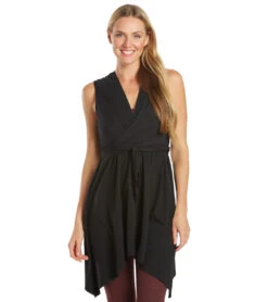 Everyday Yoga Wondrous Solid Wrap Dress 16 Everyday Yoga Wondrous Solid Wrap Dress -Pranty Yoga Shop 6581670707243 black 6a