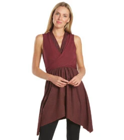 Everyday Yoga Wondrous Cheetah Wrap Dress Burgundy Cheetah -Pranty Yoga Shop 6581670805547 burgundycheetah 1