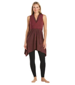 Everyday Yoga Wondrous Cheetah Wrap Dress Burgundy Cheetah -Pranty Yoga Shop 6581670805547 burgundycheetah 4a 1