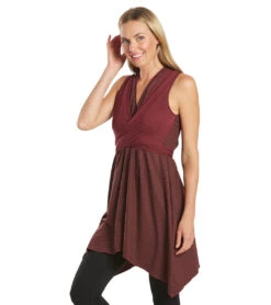 Everyday Yoga Wondrous Cheetah Wrap Dress -Pranty Yoga Shop 6581670805547 burgundycheetah 5a