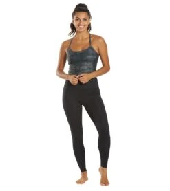 Beyond Yoga Spacedye Printed Slim Racerback Cropped Tank Silver Mist Striped Dye -Pranty Yoga Shop 6582207512619 silvermiststripeddye 4a