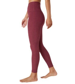 Beyond Yoga Spacedye High Waisted Caught In The Midi 7/8 Yoga Leggings Garnet Red Heather -Pranty Yoga Shop 6582215868459 garnetredheather 4a