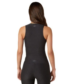 Beyond Yoga Quilted Cropped Tank -Pranty Yoga Shop 6582273048619 jetblackquilted 3a