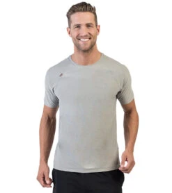 Rhone Men's Reign Short Sleeve Shirt Light Gray Heather 11 Rhone Men's Reign Short Sleeve Shirt Light Gray Heather -Pranty Yoga Shop 6585209225259 lightgrayheather