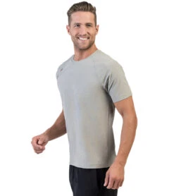 Rhone Men's Reign Short Sleeve Shirt Light Gray Heather