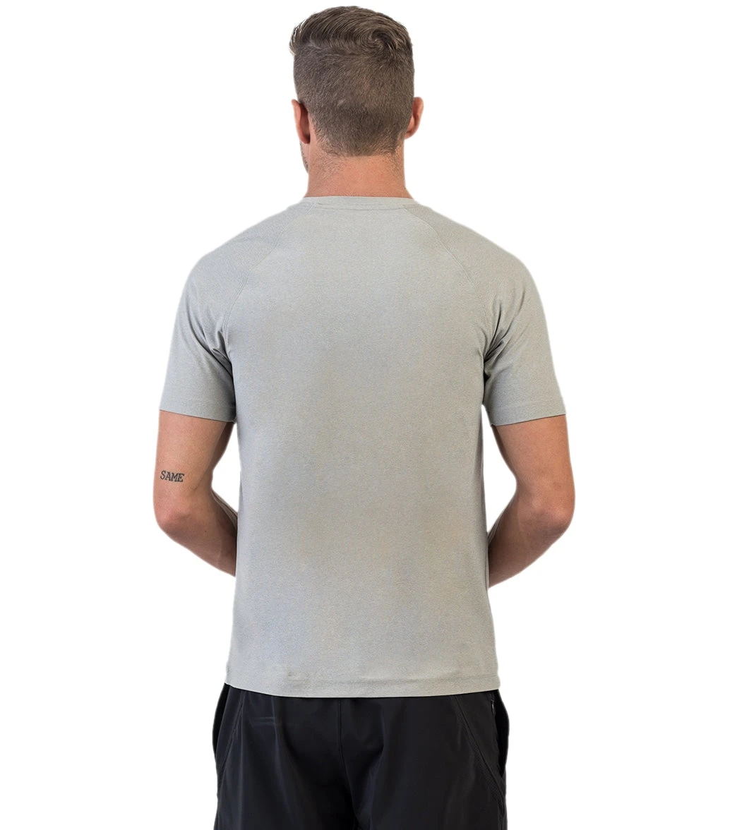 Rhone Men's Reign Short Sleeve Shirt Light Gray Heather 4 Rhone Men's Reign Short Sleeve Shirt Light Gray Heather - Image 2