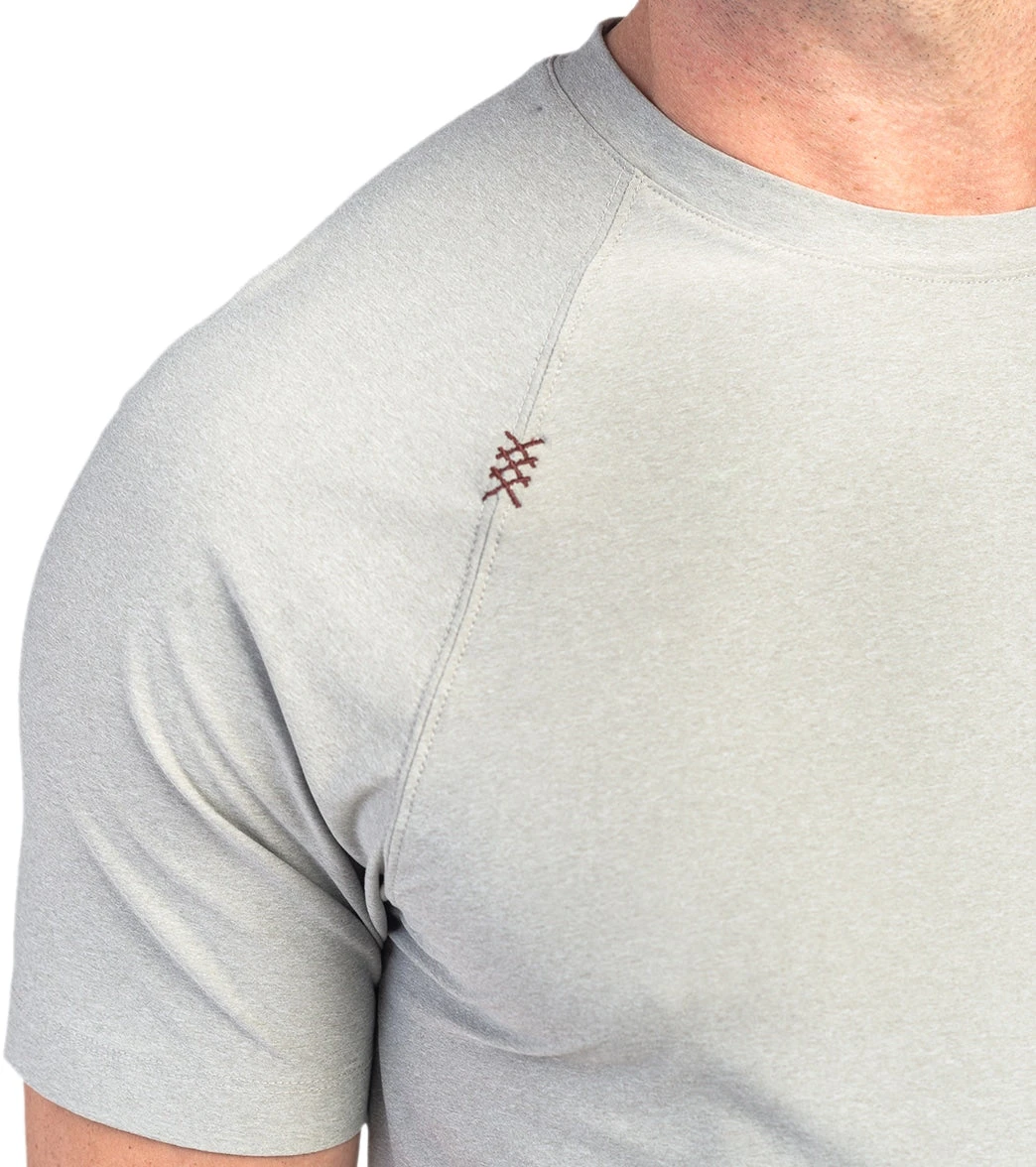 Rhone Men's Reign Short Sleeve Shirt Light Gray Heather 5 Rhone Men's Reign Short Sleeve Shirt Light Gray Heather - Image 3
