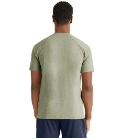 Rhone Men's Reign Tech Short Sleeve Shirt Olivine Space Dye