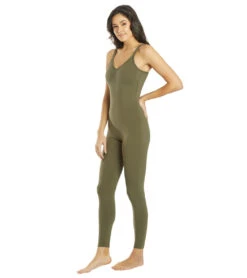 Everyday Yoga Radiant Solid Strappy Back Long Leotard 28" Dark Olive 10 Everyday Yoga Radiant Solid Strappy Back Long Leotard 28" Dark Olive -Pranty Yoga Shop 6596610621483 darkolive 5a