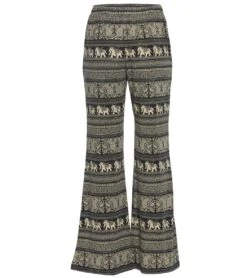 Yak & Yeti Elephant Print Yoga Pants 13 Yak & Yeti Elephant Print Yoga Pants -Pranty Yoga Shop 6604318539819 blackbeige 2a